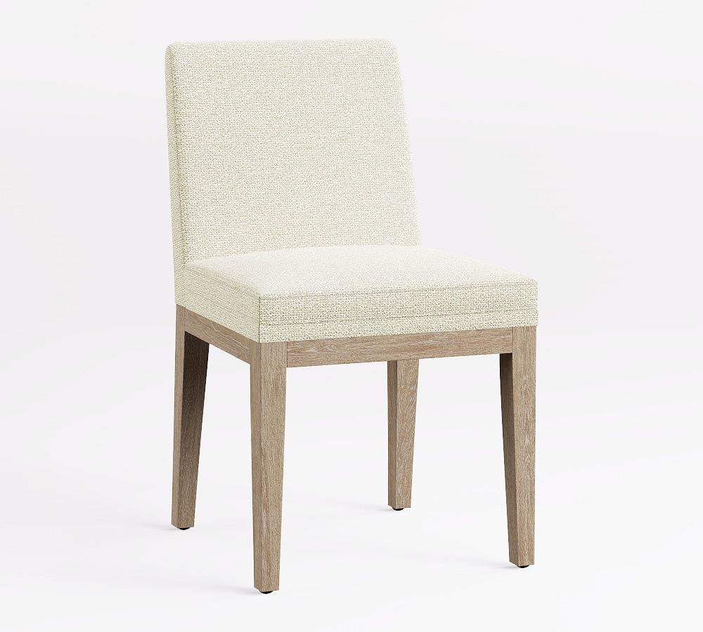 Jake Upholstered Dining Chair - Seadrift Leg, Performance Boucle Ivory