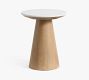 Ansel Round Quartz Side Table (18")