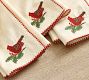 Cardinal Embroidered Cotton/Linen Napkins - Set of 4