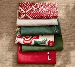 Celine Embroidered Cotton Napkins - Set of 4