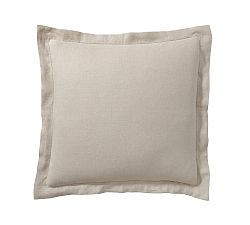 Open Box: Belgian Flax Linen Sham, Euro Set of 3 - Warm Gray