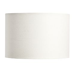 Open Box: Gallery Linen Straight-Sided Drum Lamp Shade, Large (17") - White