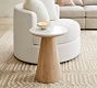 Ansel Round Quartz Side Table (18")