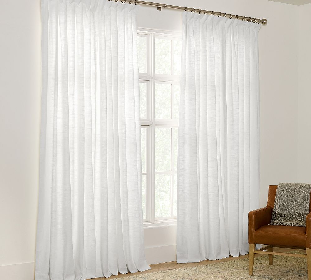 Emery Linen Inverted Box Pleat Curtain by Pottery Barn