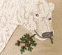 Holly Bear Embroidered Pillow Cover