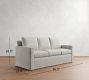 Cameron Modern Square Arm Slipcovered Sleeper Sofa (54"&ndash;86")