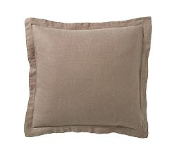 Open Box: Belgian Flax Linen Sham, Euro Set of 2 - Mocha