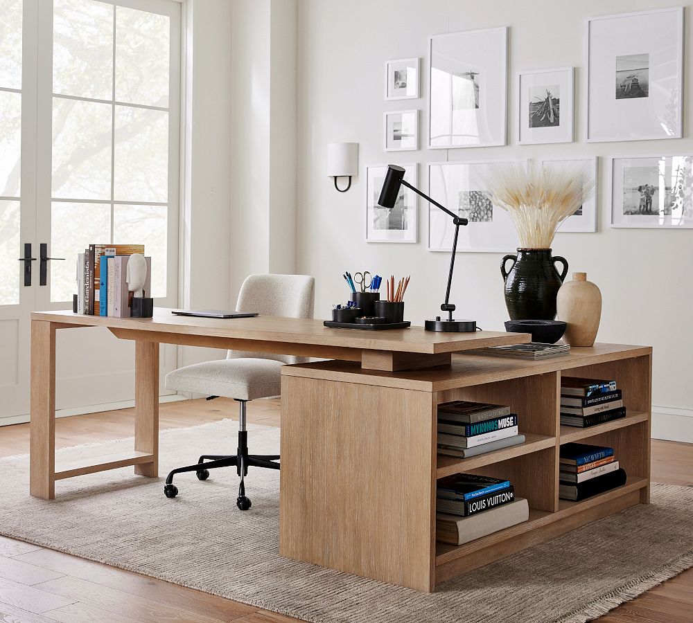 Pacific L-Shape Rotating Desk (78") by Pottery Barn