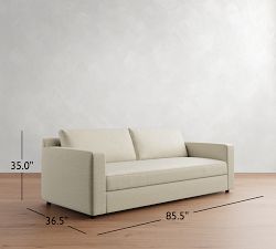 Pacifica Wide Arm Trundle Sleeper Sofa (89")
