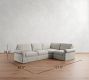 PB Comfort Roll Arm Slipcovered 3-Piece Wedge Sleeper Sectional (121")