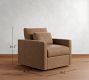 Westwood Slim Arm Deep Seat Leather Swivel Chair