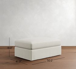 Westwood Slim Arm Slipcovered Sectional Ottoman