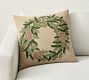 Pinecone Wreath Embroidered Pillow