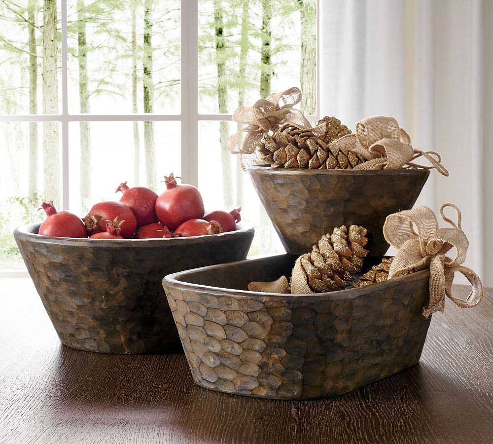 Rustic Wood Planters by Pottery Barn