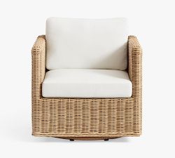 Huntington Slim Square Arm Swivel Outdoor Lounge Chair