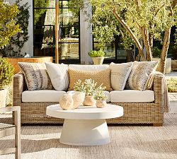 Huntington Wicker Square Arm Outdoor Sofa (81")