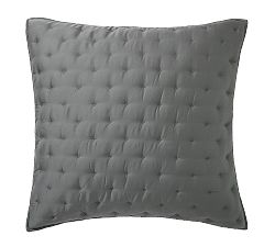 Open Box: TENCEL™ Tufted Quilted Sham, Euro, Set of 2 - Flagstone