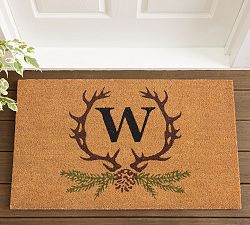 Personalized Antler Crest Doormat