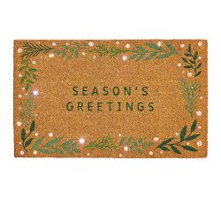 Season's Greetings Light Up Doormat