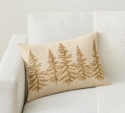 Treeline Embellished Lumbar Pillow Cover
