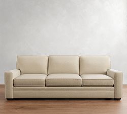 Open Box: Pearce Square Arm Upholstered Sofa - 3-Seater 9' - Performance Boucle Oatmeal, Down Blend Wrapped Cushions
