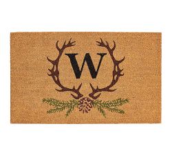 Personalized Antler Crest Doormat