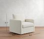 Westwood Slim Arm Slipcovered Swivel Chair