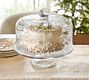 Antique Cut Glass Cake Dome &amp; Stand