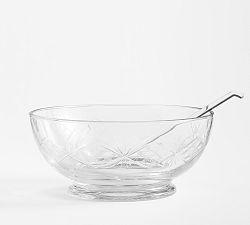 Antique Cut Glass Punch Bowl