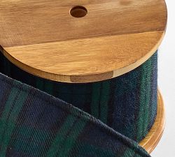 Blue Plaid Ribbon Garland