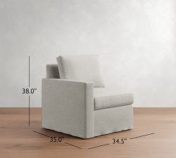 Build Your Own Cameron Modern Square Arm Slipcovered Sectional