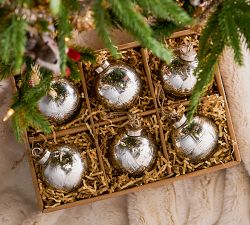 Cut Glass Ornament Box - Set of 6