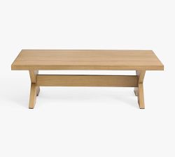 Modern Farmhouse Rectangular Outdoor Coffee Table (56")