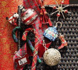 Red Plaid Ribbon Garland