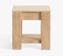 Travertine Square Side Table (21")