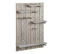 Belsay Outdoor Wooden Pegboard with Shelves