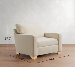 Buchanan Modern Square Arm Chair and a Half