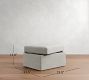 Cameron Modern Roll Arm Slipcovered Storage Ottoman
