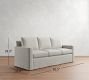 Cameron Modern Square Arm Slipcovered Side Sleeper Sofa (91")