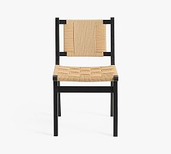 Open Box: Fenton Woven Dining Chair - Black