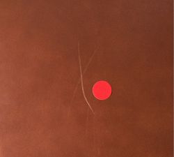 Open Box: Hardy Backless Leather Counter Stool (24"), Individual - Saddle Tan Leather, Bronze Finish 