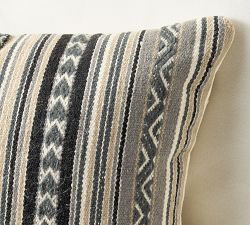 Pasadena Striped Outdoor Lumbar Pillow - Thumbnail 2