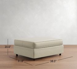 Pearce Square Arm Wide Sectional Ottoman