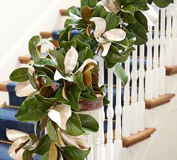 Brandon Maxwell Silver Magnolia Wreath &amp; Garland