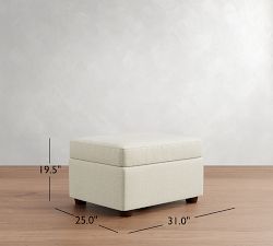 Cameron Modern Roll Arm Storage Ottoman