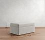 Cameron Modern Square Arm Slipcovered Ottoman and a Half