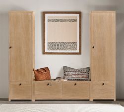 Modern Farmhouse 3-Piece Entryway Set with Storage Bench