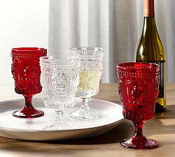 Santa Embossed Goblets