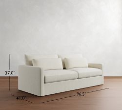Westwood Slim Arm Deep Seat Slipcovered Sofa (67"-127")