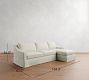 York Slope Arm Slipcovered Chaise Sectional (84"&ndash;114")
